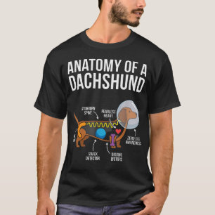 Dachshund Anatomie Diagramm T-Shirt