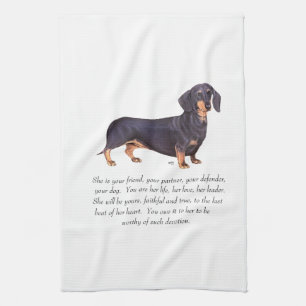 Dachshund-Andenken - Weiblich Geschirrtuch