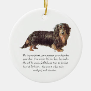 Dachshund-Andenken - Weiblich Keramikornament