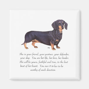 Dachshund-Andenken - Weiblich Magnet