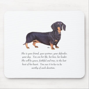 Dachshund-Andenken - Weiblich Mousepad