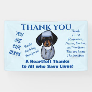 Dachshund-Arzt Banner