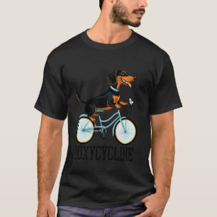 Dachshund auf Fahrrad Doxycyclin Apotheke Wortspie T-Shirt