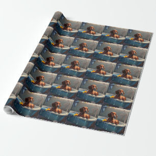 Dachshund Badezeit Spaß  Geschenkpapier