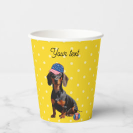  Dachshund baseball lover Pappbecher