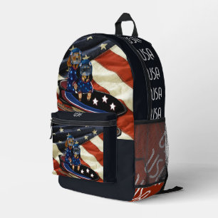 DACHSHUND BEDRUCKTER RUCKSACK