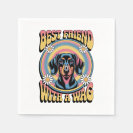 Dachshund Best Friend With A Wag Serviette