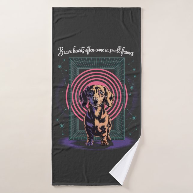Dachshund Brave Hearts Often Come In Small Frames Badehandtuch (Badehandtuch)