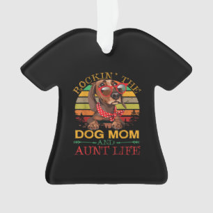 Dachshund Brille Rockende Hundemutter Geschenk Für Ornament