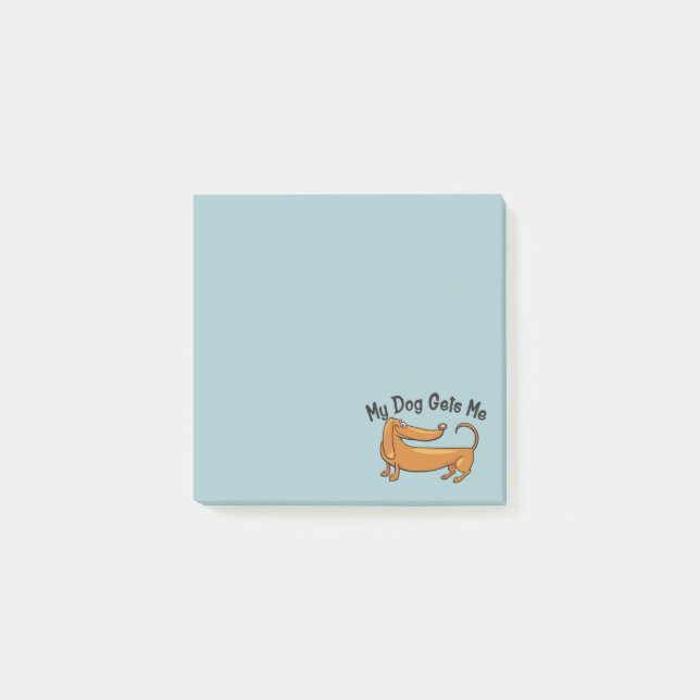 Dachshund bringt mir Post-it® Notizen (Vorderseite)