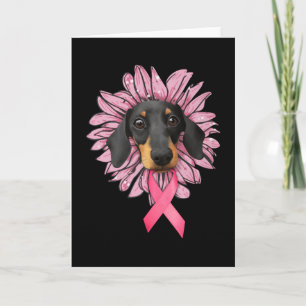 Dachshund-Brustkrebs-Bewusstsein Karte