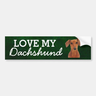 Dachshund bumper sticker autoaufkleber