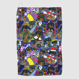 Dachshund-Cartoons Golfhandtuch
