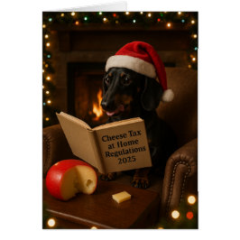 Dachshund 'Cheese Tax' Christmas card