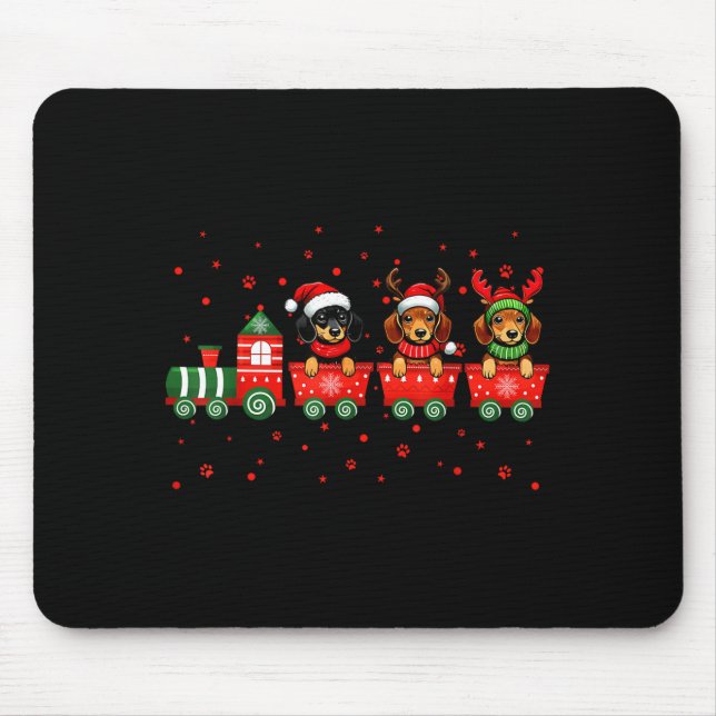 Dachshund Christmas Dog Lights Santa Xmas Pet Dog  Mousepad (Vorne)
