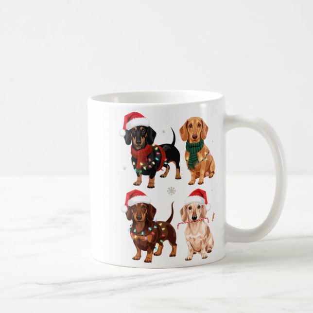 Dachshund Christmas Dog Mom Lover Xmas Gift  Kaffeetasse (Rechts)