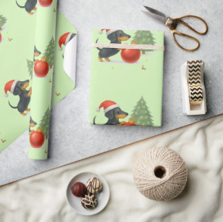 Dachshund Christmas Wrapping Paper | Dog Lover Geschenkpapier