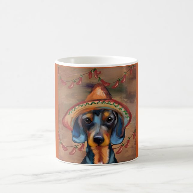 Dachshund Cinco de Mayo Kaffeetasse (Mittel)