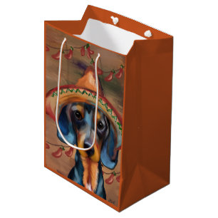 Dachshund Cinco de Mayo Mittlere Geschenktüte