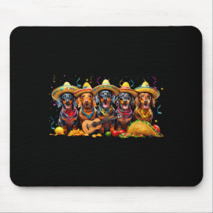 Dachshund Cinco de Mayo Wiener Dog Mousepad