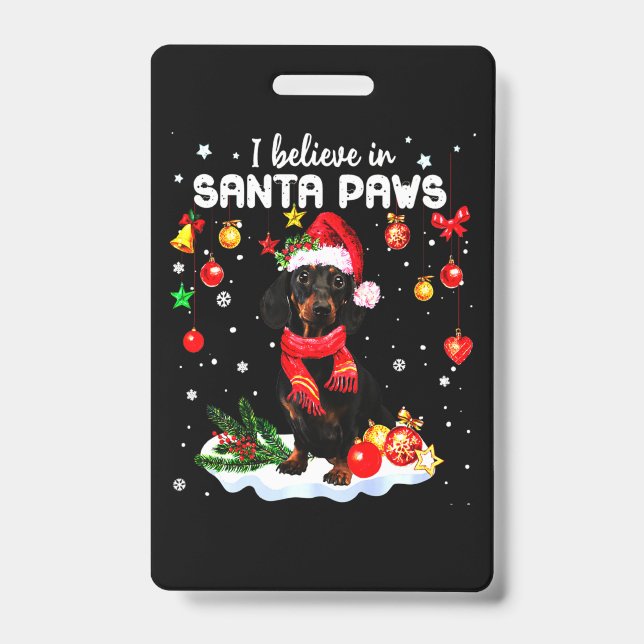 Dachshund Cute Christmas Ausweis (Vorderseite)