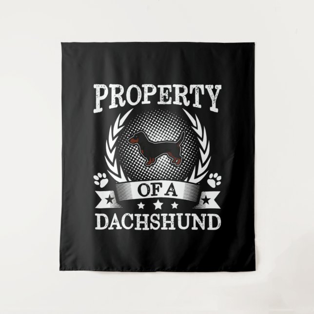 Dachshund Cute Dog Wandteppich (Vorderseite)