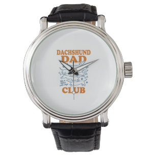 Dachshund Dad Club Vintage-Hund-Shirt-Design_1 Armbanduhr