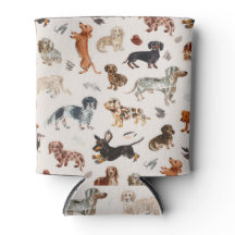 DACHSHUND DALLIANCE Watercolor Dog Print Cream