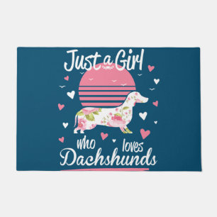 Dachshund Design, Just A Girl Who Loves Dachshunds Fußmatte