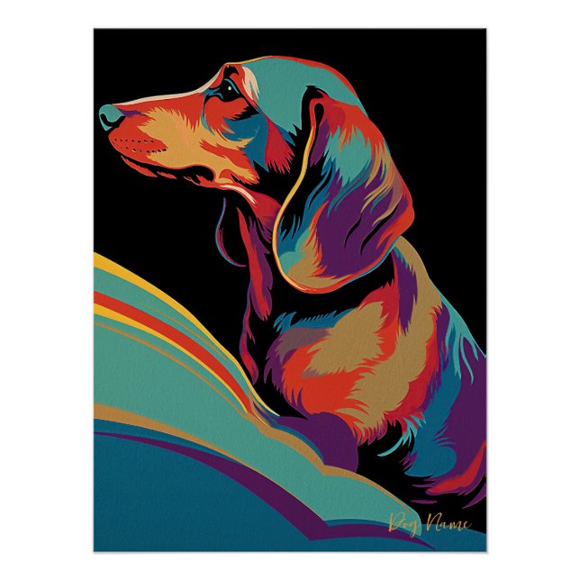 Dachshund Dog 003 - Bruno Pokopen Poster (Vorderseite)