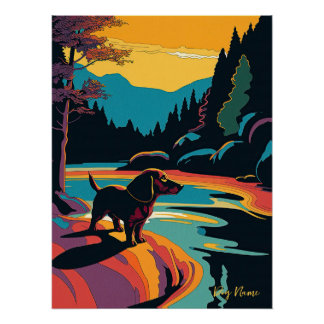 Dachshund Dog 005 - Bruno Pokopen Poster