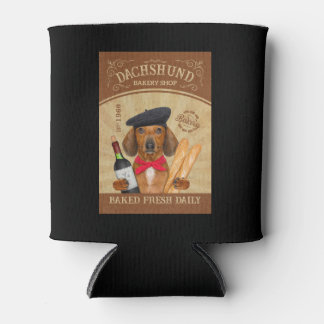 Dachshund Dog Bakery Shop Funny French Dachshund Dosenkühler