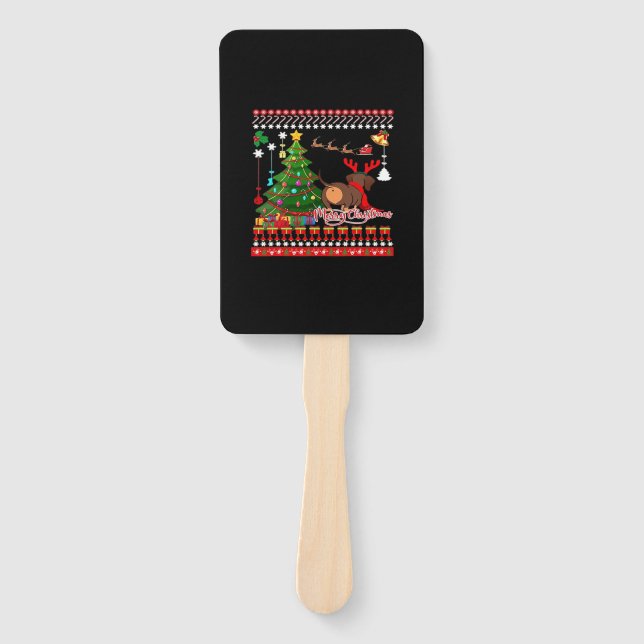 Dachshund Dog Butt Christmas Ugly Classic T-Shirt Fächer (Vorderseite)