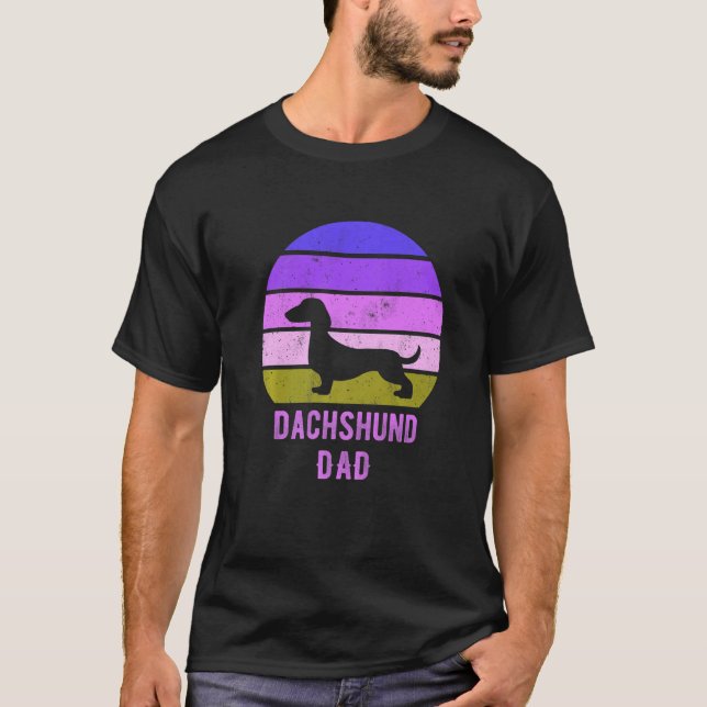 Dachshund Dog Dad Father Weiner Dog Owner T-Shirt (Vorderseite)