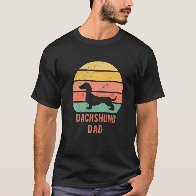 Dachshund Dog Dad Father Weiner Dog Owner   T-Shirt (Vorderseite)