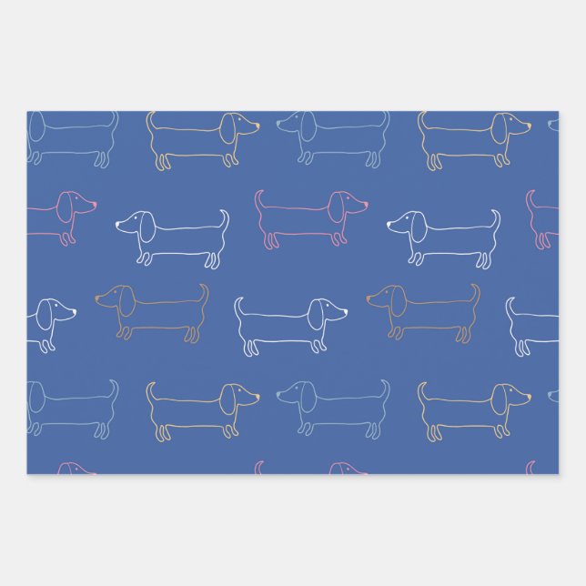 Dachshund Dog, Dog Lover, Pet, Dog Gift Pattern Geschenkpapier Set (Vorderseite)