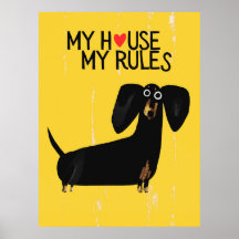 Dachshund dog | Funny & decorative Poster