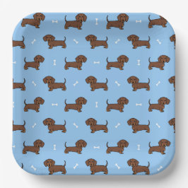 Dachshund Dog  Pappteller