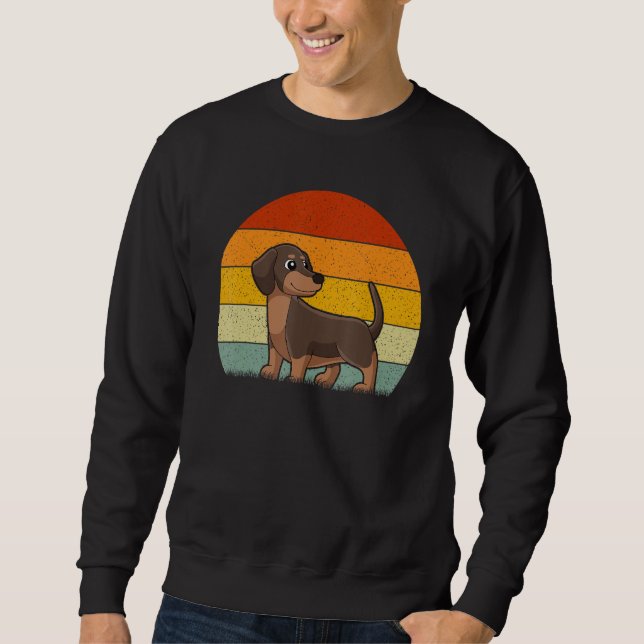 Dachshund Dog  Retro Style Vintage Sweatshirt (Vorderseite)
