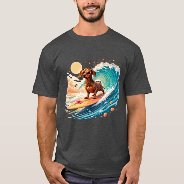 Dachshund Dog Summer Vibes T-Shirt (Vorderseite)