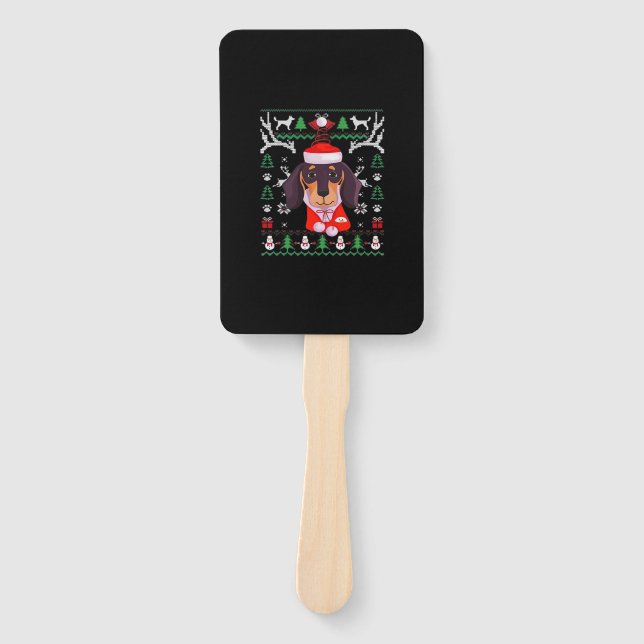 Dachshund Dog Ugly Christmas Classic T-Shirt Fächer (Vorderseite)