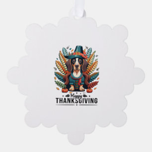Dachshund Dog Weiner Turkey Costume Thanksgiving W Ornament Karte