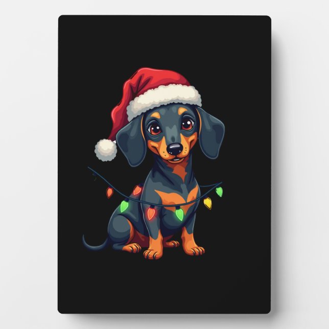 Dachshund Dogs Tree Christmas Sweater Xmas Gifts F Fotoplatte (Vorderseite)