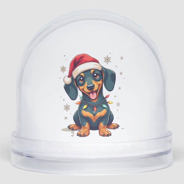 Dachshund Dogs Tree Christmas Sweater Xmas Gifts F Schneekugeln (Vorderseite)