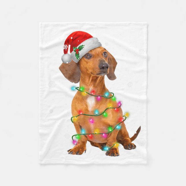 Dachshund Dogs Tree Christmas Sweater Xmas Gifts P Fleecedecke (Vorderseite)
