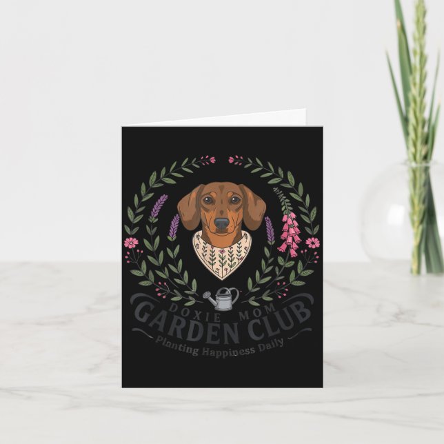 Dachshund Doxie Mutter Gartenclub Muttertag Karte (Vorderseite)