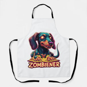Dachshund Doxie Wiener Wurst Zombie Hund Halloween Schürze