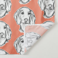 Dachshund Drawn Sketch Black Puppy Dog