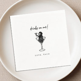 Dachshund Drinks On Me Cocktailservietten Serviette