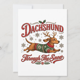 Dachshund durch den Schnee Einladung